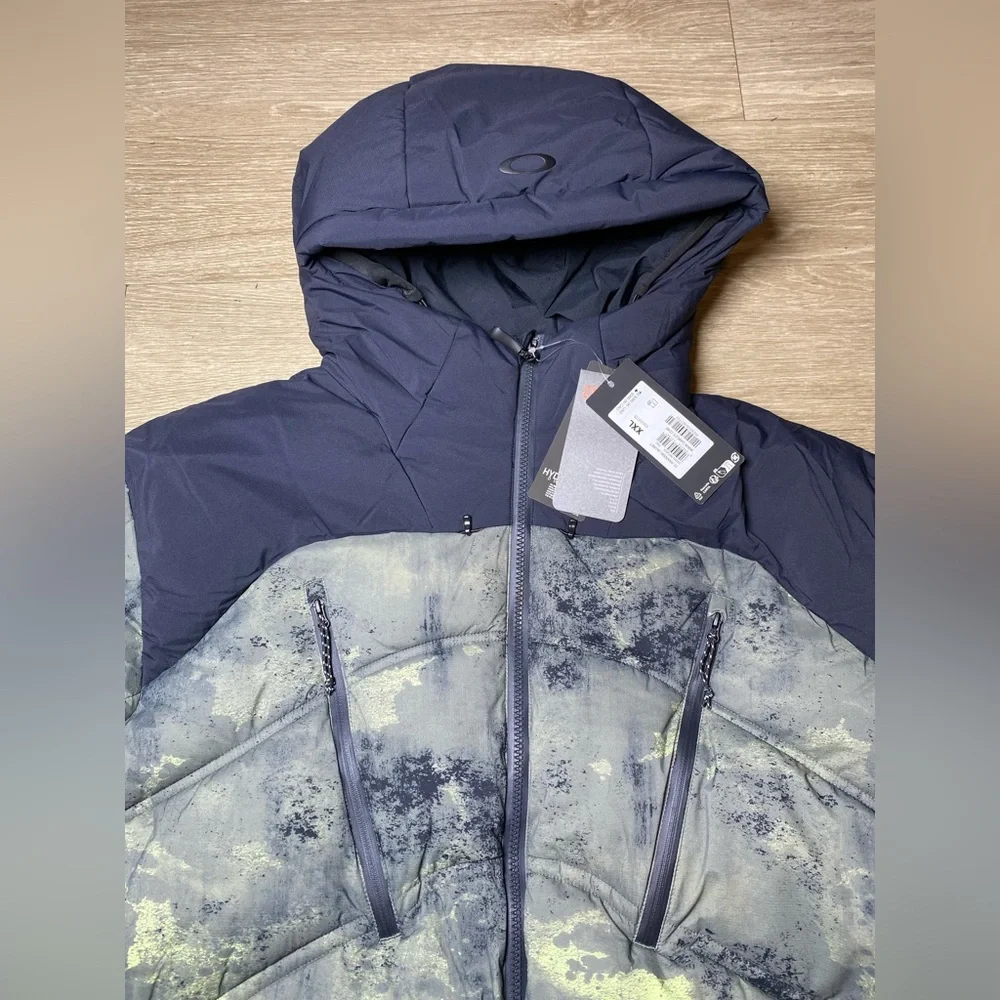 Men Size 2XL Oakley TC Ryykinn Ski & Snowboard Oxidation Print Green Jacket *NEW